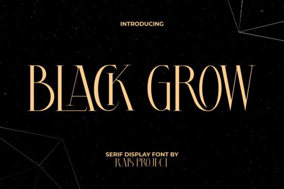 Black Grow Font: Elevate Your Brand with a Premium Serif Typeface