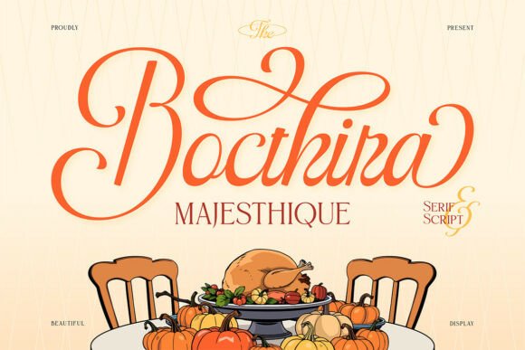 Bocthira Majesthique: A Serif Typeface for Cozy, Elegant Craft Projects