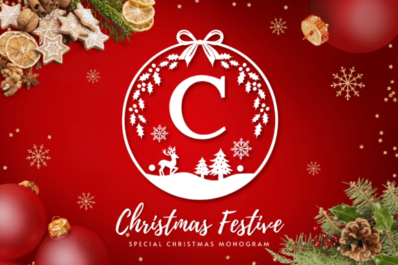 Christmas Festive Monogram Font: A Holiday Branding Essential