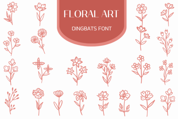 Floral Art Font: A Botanical Typeface for Digital Design