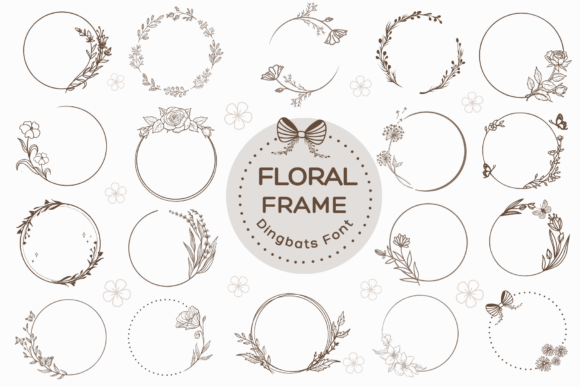 Floral Frame Font: A Touch of Elegance for Your Brand Identity