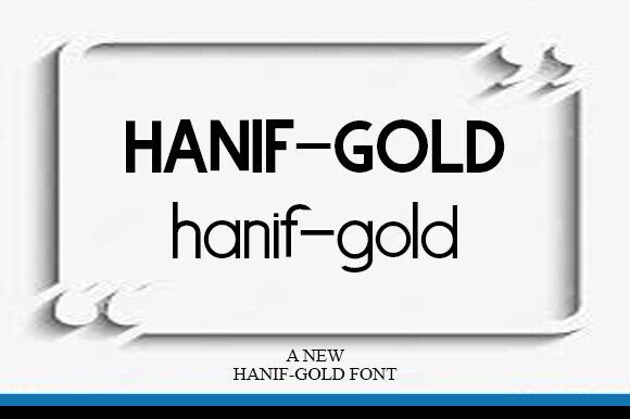 Hanif-Gold: A Playful Serif Typeface for Digital Branding
