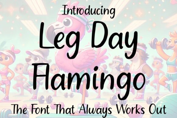 Leg Day Flamingo: A Playful Typeface for Creative Makers
