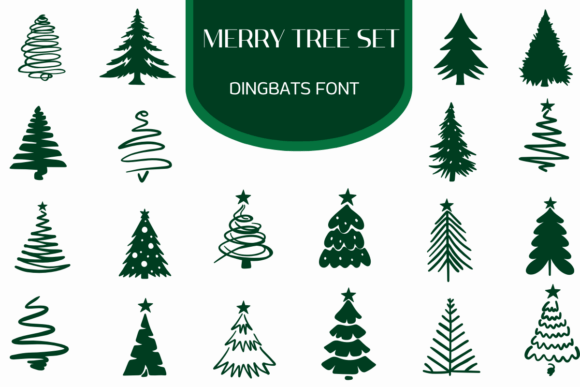 Merry Tree Set: A Festive Typeface for Creative Projects