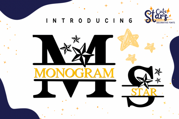 Monogram Star Font: A Decorative Typeface for Campaign Creatives