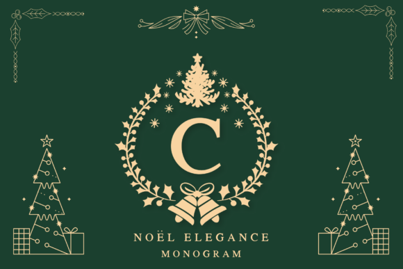 Noël Elegance Monogram: A Festive Font for Crafters and Sellers