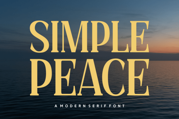Simple Peace: The Serene Serif Font for Your Brand