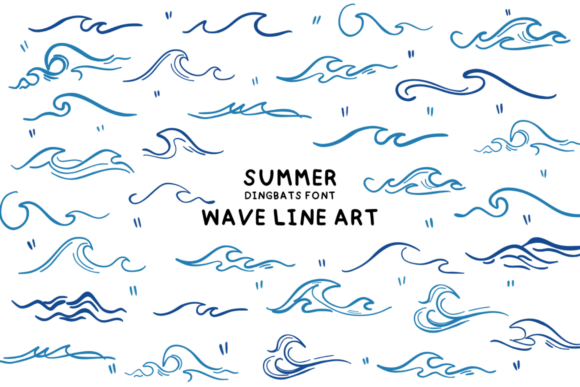 Summer Wave Line Art: A Playful Typeface for Creative Campaigns