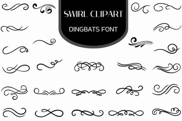 Swirl Clipart: A Playful Typeface for Creative Projects